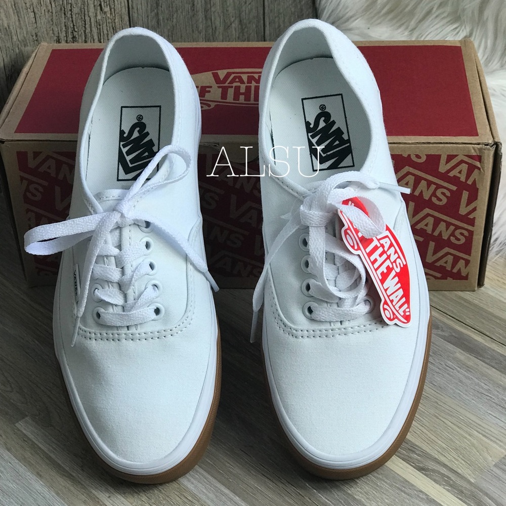NWT VANS Authentic Gum Bumper True White Women’s - Picture 3 of 8